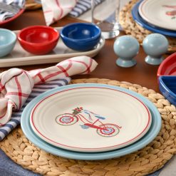 Alternative view of Fiesta Colorful Dinnerware - Americana Bicycle Classic Rim 9 Inch Luncheon Plate