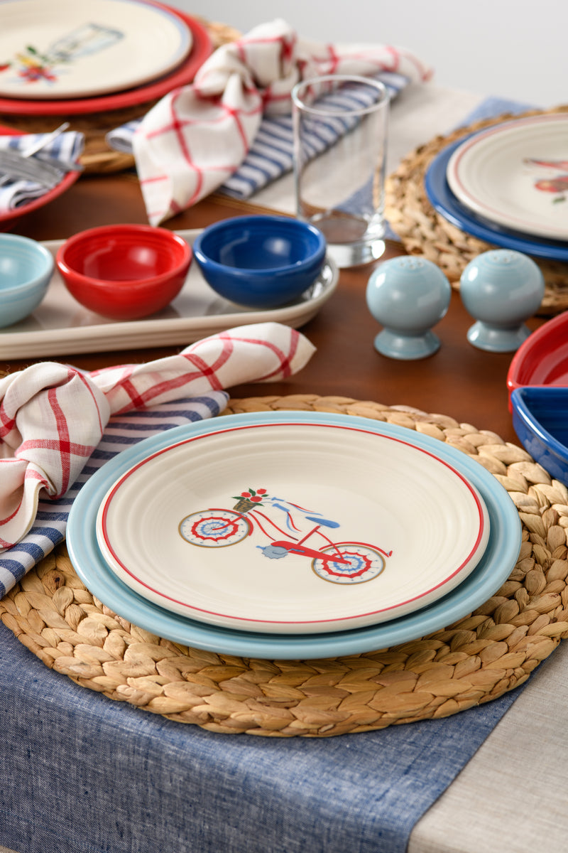 Fiesta Colorful Dinnerware - Americana Bicycle Classic Rim 9 Inch Luncheon Plate - Image 2
