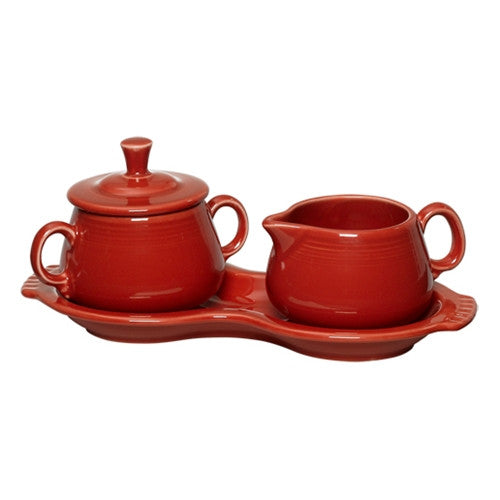 Fiesta Colorful Dinnerware - New Retired 4-Piece Sugar Bowl and Creamer Set with Tray - Image 6