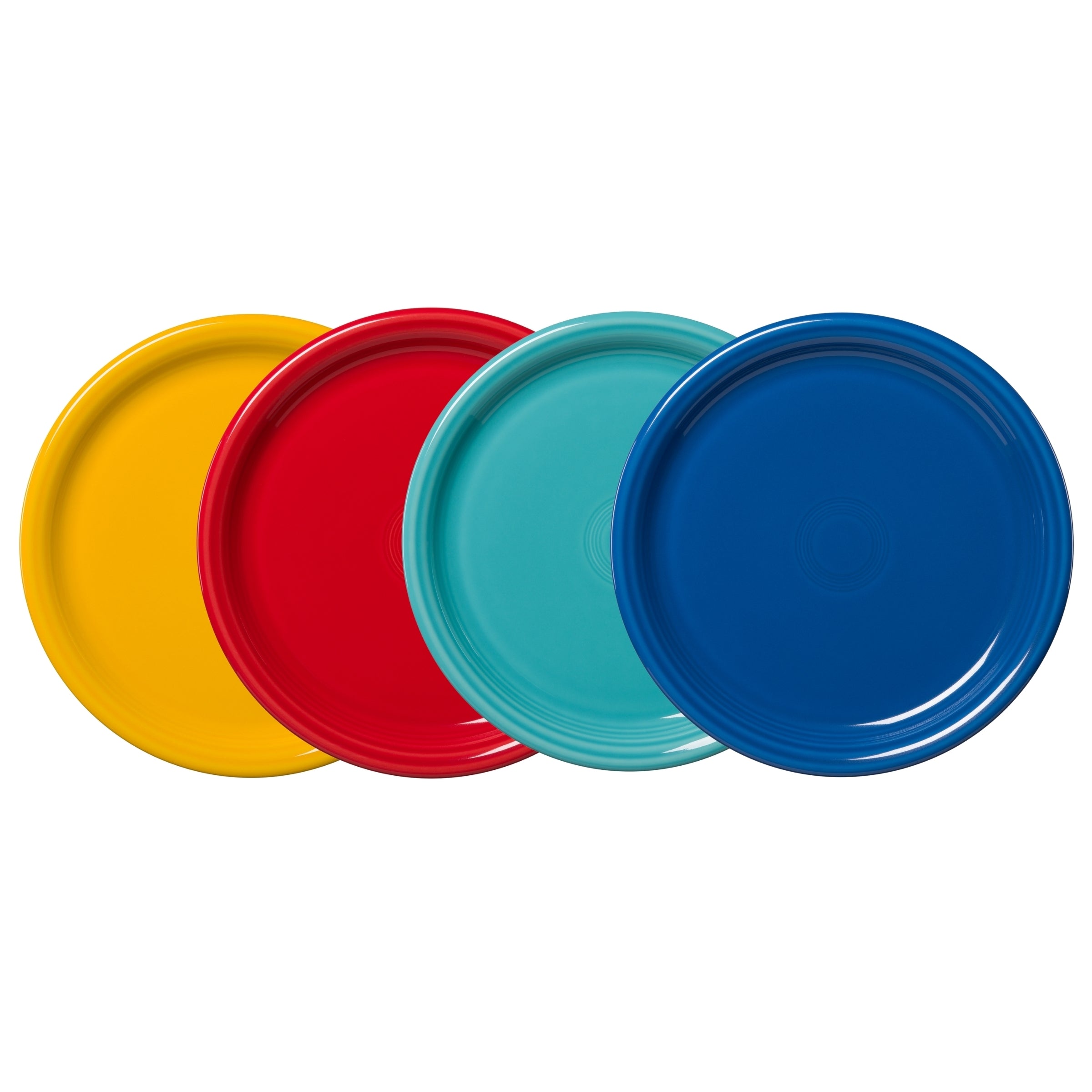 Fiesta Colorful Dinnerware - Mixed Vibrant Bistro Coupe 10 1/2 Inch Dinner Plate, Set of 4
