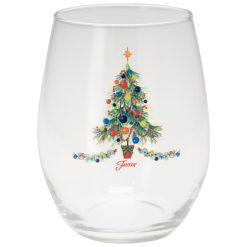 Alternative view of Fiesta Colorful Dinnerware - 15 oz. Fiesta® Christmas Tree Stemless Wine, Set of 4