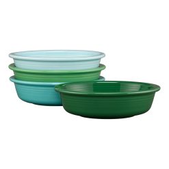 Fiesta Colorful Dinnerware - Mixed Aegean Classic Rim 6 7/8 Inch Cereal Bowl 19 oz, Set of 4