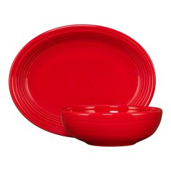 Alternative view of Fiesta Colorful Dinnerware - 2-Piece Serve Set 11 5/8 Inch Oval Platter & 38 OZ Bistro Bowl