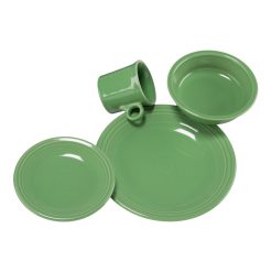 Fiesta Colorful Dinnerware - Classic Rim 4-Piece Place Setting, Service for 1