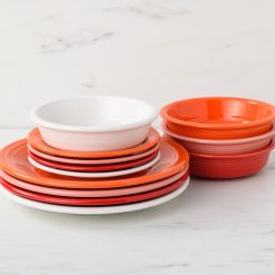 Alternative view of Fiesta Colorful Dinnerware - Mixed Sunset Horizon Classic Rim 12-Piece Dinnerware Set, Service for 4