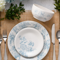 Alternative view of Fiesta Colorful Dinnerware - Botanical Floral Sky Classic Rim 7 1/4 Inch Salad Plate
