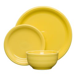 Alternative view of Fiesta Colorful Dinnerware - New Retired Bistro Coupe 3-Piece Place Setting, Service for 1