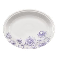 Fiesta Colorful Dinnerware - Botanical Floral Lavender 11 5/8 Inch Medium Oval Serving Platter