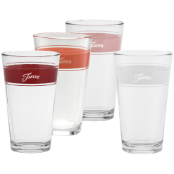 Fiesta Colorful Dinnerware - Sunset Horizon 16 oz. Frame Cooler Glass Mixed Color - Set of 4