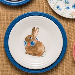 Alternative view of Fiesta Colorful Dinnerware - New Retired Breezy Floral Easter Classic Rim 9 Inch Luncheon Plate