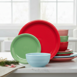Alternative view of Fiesta Colorful Dinnerware - Peppermint Frost Mixed Color Bistro Coupe 12-Piece Dinnerware Set, Service for 4