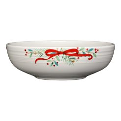 Fiesta Colorful Dinnerware - Holly Berry Christmas Garland Bistro Coupe 9 5/8 Inch Large Bowl 68 OZ