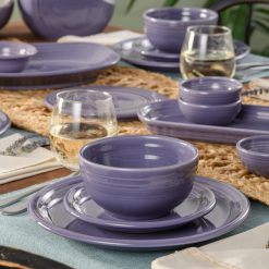 Alternative view of Fiesta Colorful Dinnerware - Lavender Bistro Coupe 3-Piece Place Setting, Service for 1