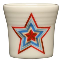 Fiesta Colorful Dinnerware - Americana Scarlet Faceted Star 1 1/2, OZ Ceramic Shot Glass
