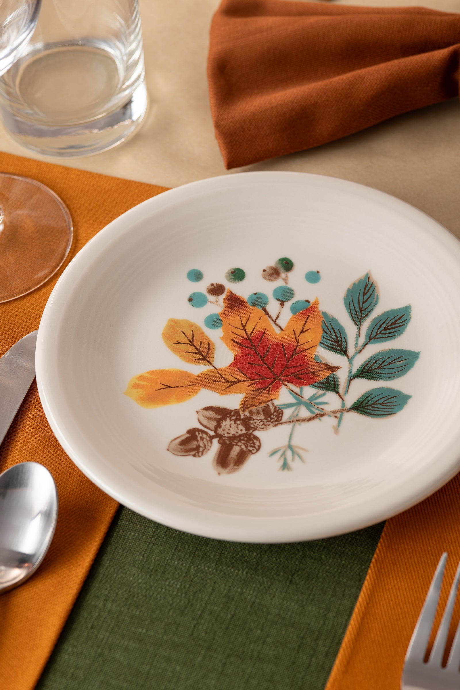 Fiesta Colorful Dinnerware - Autumn Fields Classic Rim 7 1/4 Inch Salad Plate - Image 3