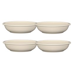 Fiesta Colorful Dinnerware - Linen Set of 4 Classic Rim 8 3/8-Inch 34OZ Pasta Bowls