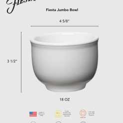 Alternative view of Fiesta Colorful Dinnerware - Retired Fiesta 4 5/8 Inch Jumbo Bowl 18 OZ