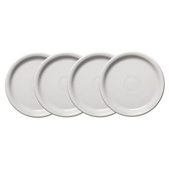 Fiesta Colorful Dinnerware - White Bistro Coupe 9 Inch Luncheon Plate, Set of 4