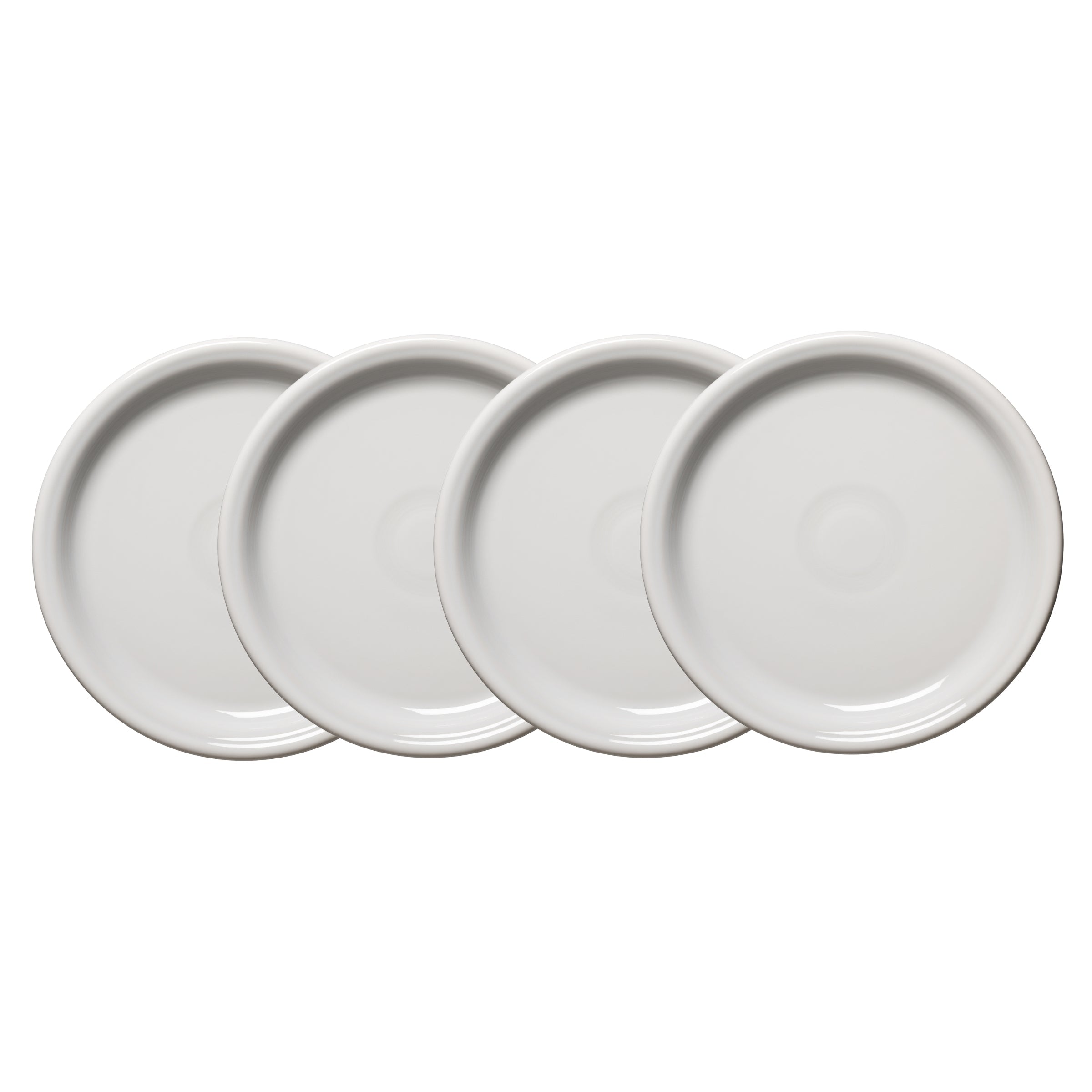 Fiesta Colorful Dinnerware - White Bistro Coupe 9 Inch Luncheon Plate, Set of 4