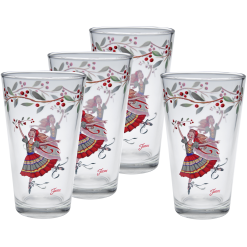 Fiesta Colorful Dinnerware - Nutcracker The Ballerina 16 oz. Cooler Glass - Set of 4