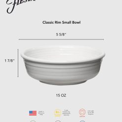 Alternative view of Fiesta Colorful Dinnerware - New Retired Classic Rim 5 5/8 Inch Small Bowl 15 OZ