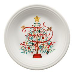 Fiesta Colorful Dinnerware - Holly Berry Christmas Tree Classic Rim 10 1/2 Inch Dinner Plate