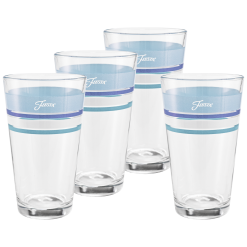 Fiesta Colorful Dinnerware - 16 oz. Fiesta® Edgeline Coastal Blue Cooler Glass - Set of 4