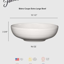 Alternative view of Fiesta Colorful Dinnerware - New Retired Bistro Coupe 10 1/2 Inch Extra Large Bowl 96 OZ