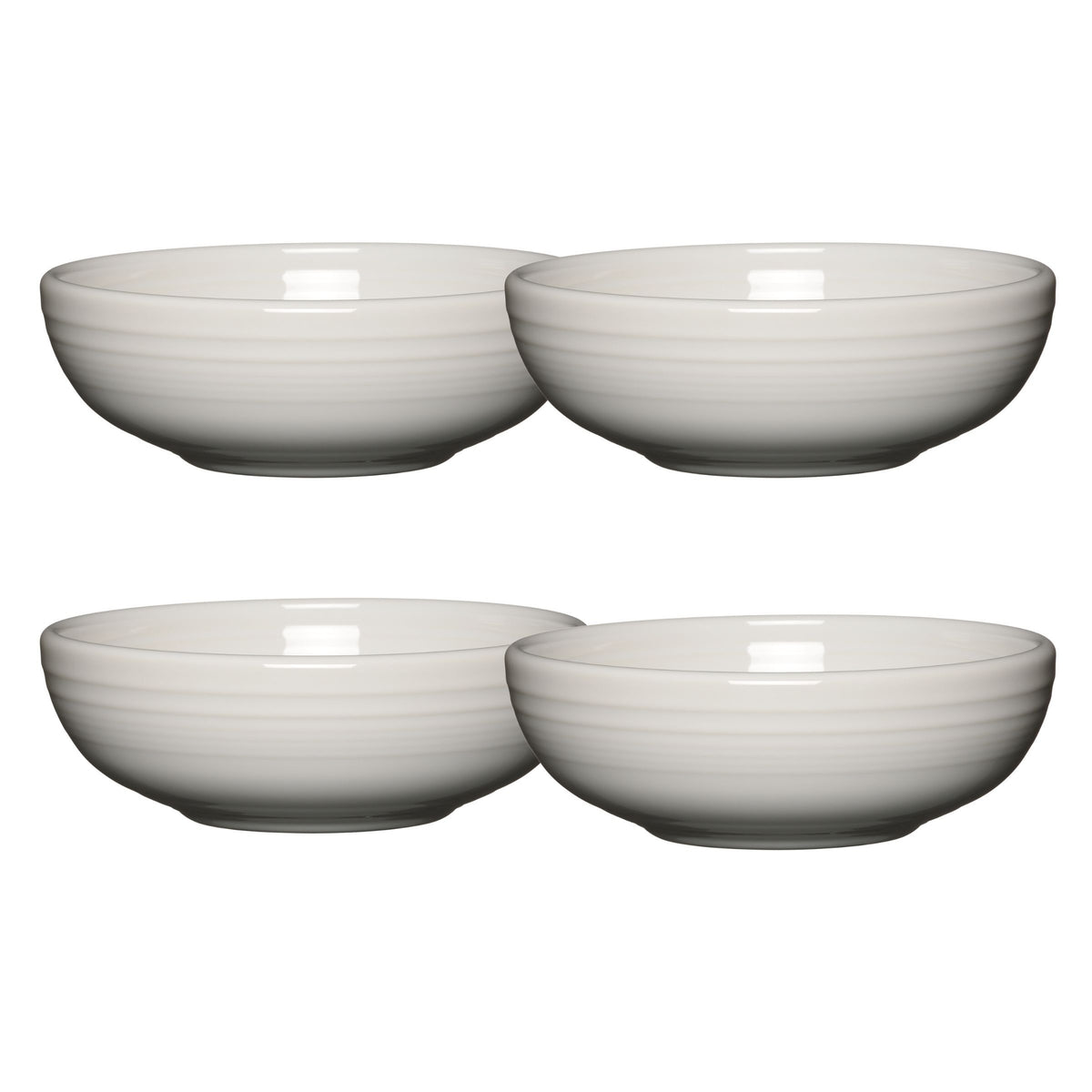 Fiesta Colorful Dinnerware - White Set of 4 Bistro Coupe 7 5/8-Inch 38OZ Medium Bowls