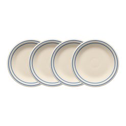 Fiesta Colorful Dinnerware - Americana Lapis Band Set of 4 Classic Rim 7 1/4-Inch Salad Plates