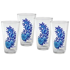 Fiesta Colorful Dinnerware - Retired 16 oz. Fiesta® Coastal Seahorse Cooler, Set of 4