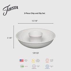 Alternative view of Fiesta Colorful Dinnerware - New Retired 2-Piece Chip and Dip Set 12 7/8 Inch
