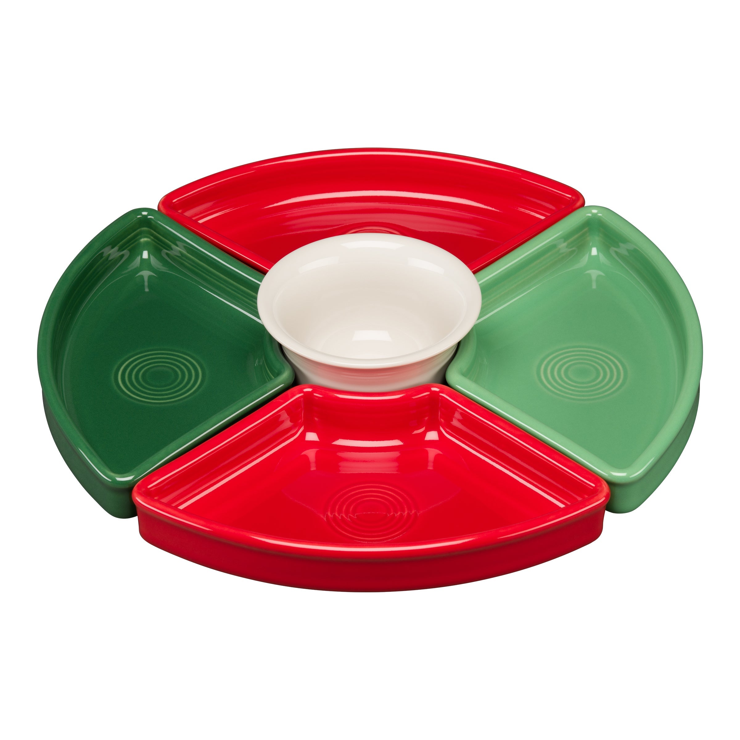 Fiesta Colorful Dinnerware - Christmas Mixed Color 5-Piece Color Entertaining Set 8 1/5 Inch - Image 2