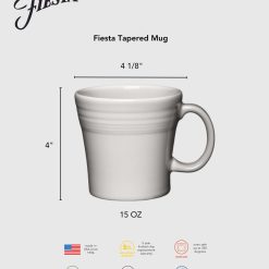 Alternative view of Fiesta Colorful Dinnerware - White 15 OZ Set of 4 Tapered Mugs
