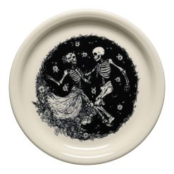 Fiesta Colorful Dinnerware - Skeleton Duet Linen Bistro Coupe 9 Inch Luncheon Plate