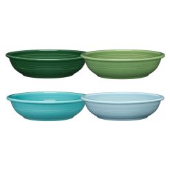 Fiesta Colorful Dinnerware - Mixed Aegean Classic Rim 8 3/8-Inch 34OZ Pasta Bowls, Set of 4