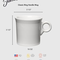 Alternative view of Fiesta Colorful Dinnerware - Foundry Classic Ring Handle 10 1/4 OZ Mug