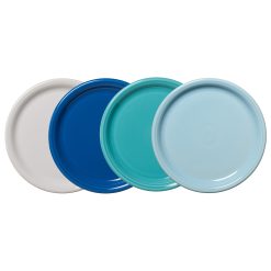 Fiesta Colorful Dinnerware - Mixed Coastal Blues Bistro Coupe 10 1/2 Inch Dinner Plate, Set of 4