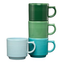 Fiesta Colorful Dinnerware - Aegean 16 OZ Set of 4 Mixed Stackable Mug Set