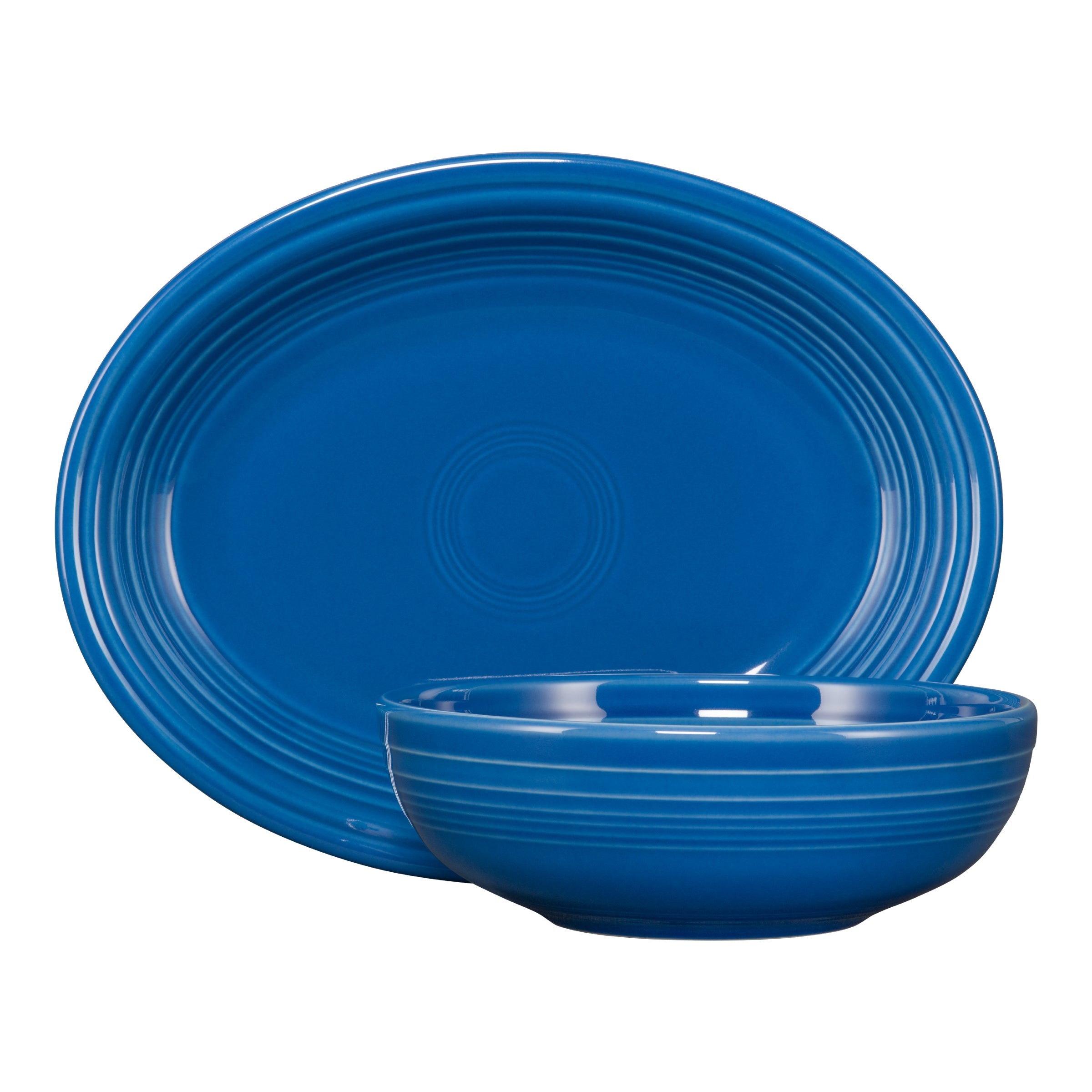 Fiesta Colorful Dinnerware - 2-Piece Serve Set 11 5/8 Inch Oval Platter & 38 OZ Bistro Bowl - Image 6