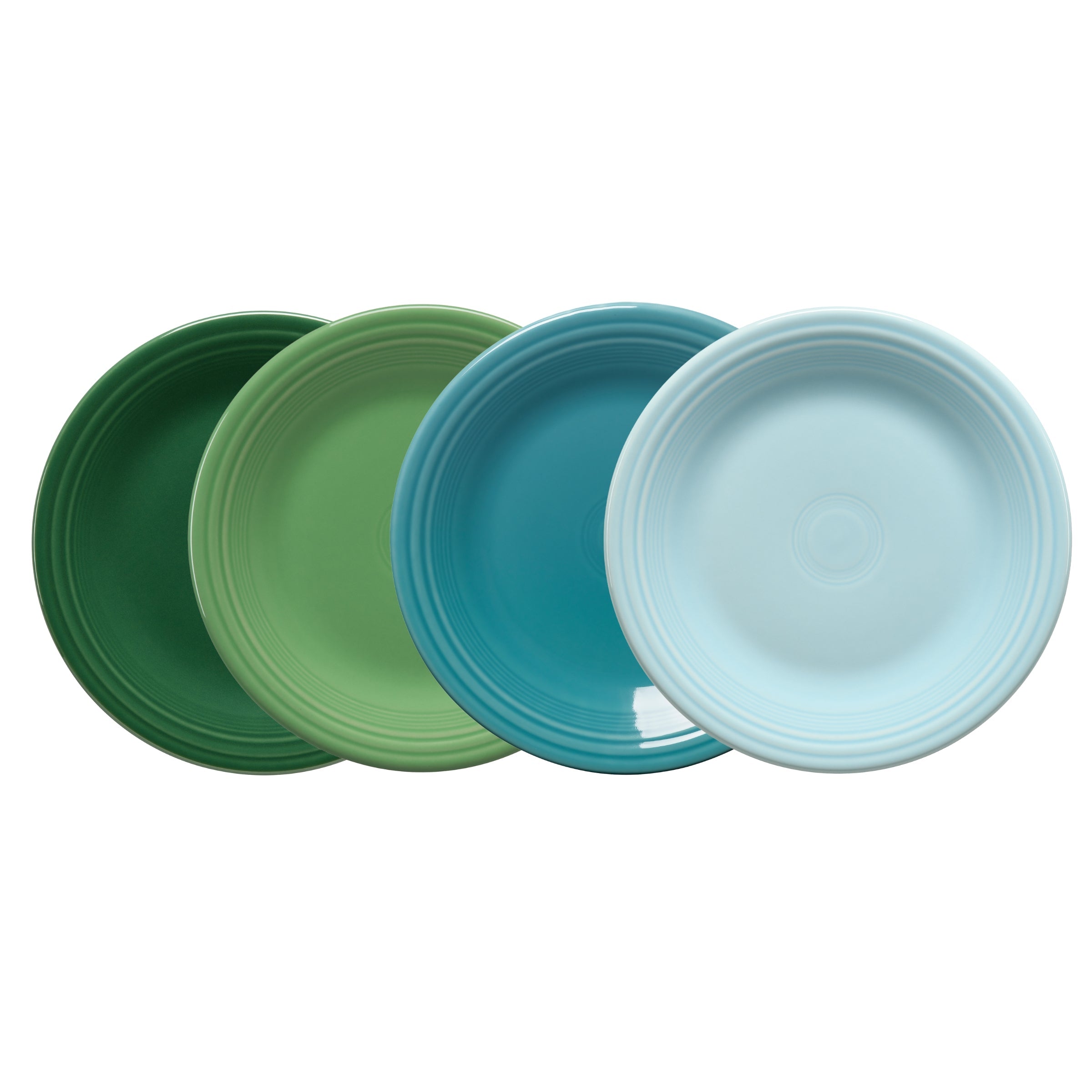 Fiesta Colorful Dinnerware - Mixed Aegean Classic Rim 10 1/2 Inch Dinner Plate, Set of 4