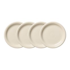 Fiesta Colorful Dinnerware - Linen Set of 4 Bistro Coupe 7 1/4 Inch Salad Plate