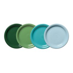 Fiesta Colorful Dinnerware - Mixed Aegean Bistro Coupe 7 1/4 Inch Salad Plate, Set of 4