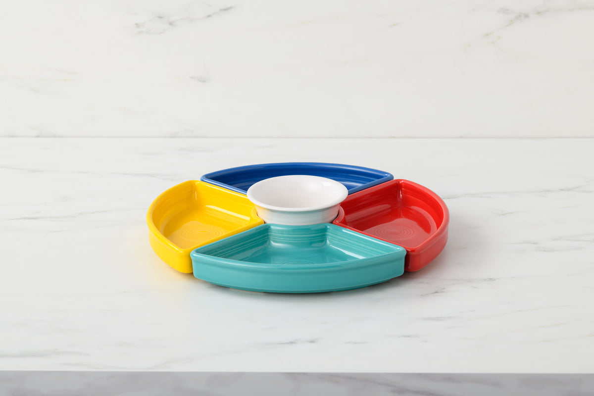 Fiesta Colorful Dinnerware - Vibrant 5-Piece Mixed Colors Entertaining Set 8 1/5 Inch - Image 4