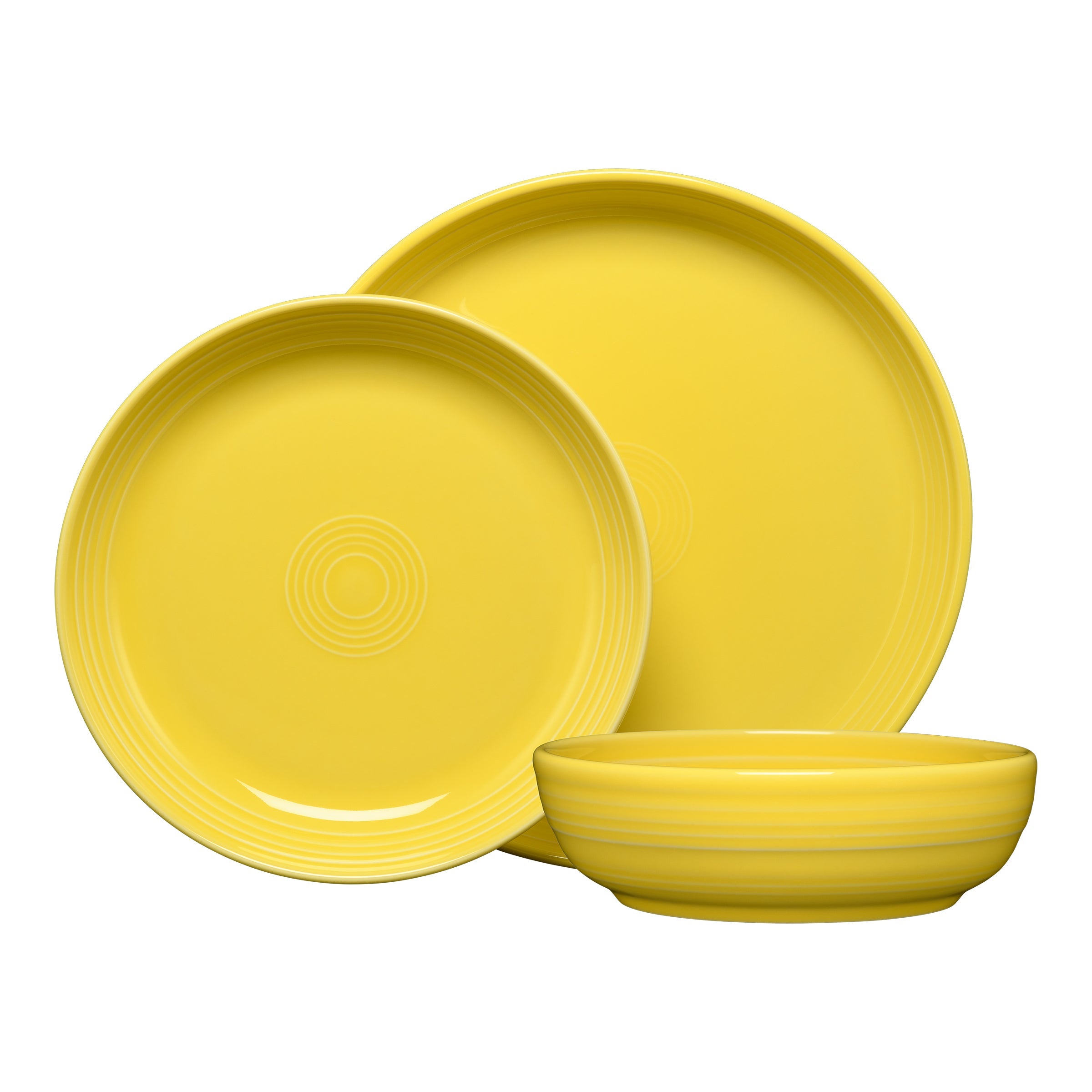 Fiesta Colorful Dinnerware - New Retired Coupe Bowl 3-Piece Place Setting