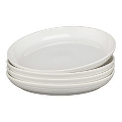 Fiesta Colorful Dinnerware - White Coupe 10 3/8 Inch Dinner Bowl 40 OZ, Set of 4