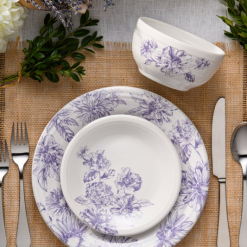 Alternative view of Fiesta Colorful Dinnerware - Botanical Floral Lavender Classic Rim 7 1/4 Inch Salad Plate