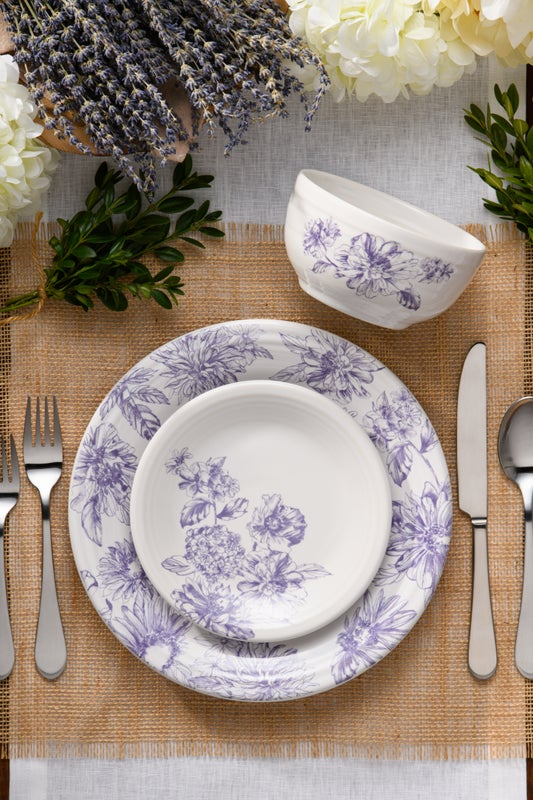 Fiesta Colorful Dinnerware - Botanical Floral Lavender Classic Rim 7 1/4 Inch Salad Plate - Image 2