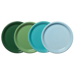 Fiesta Colorful Dinnerware - Mixed Aegean Bistro Coupe 10 1/2 Inch Dinner Plate, Set of 4