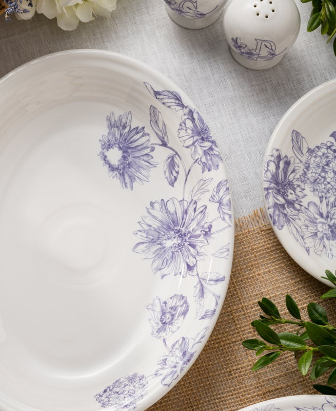 Fiesta Colorful Dinnerware - Botanical Floral Lavender 11 5/8 Inch Medium Oval Serving Platter - Image 2